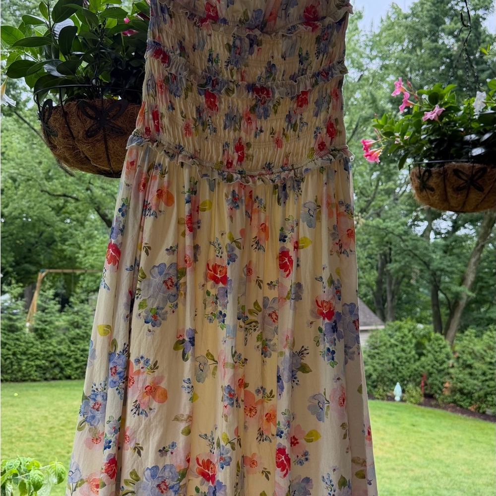Petal & Pup Yellow Floral Midi Dress - Picture 8 of 9